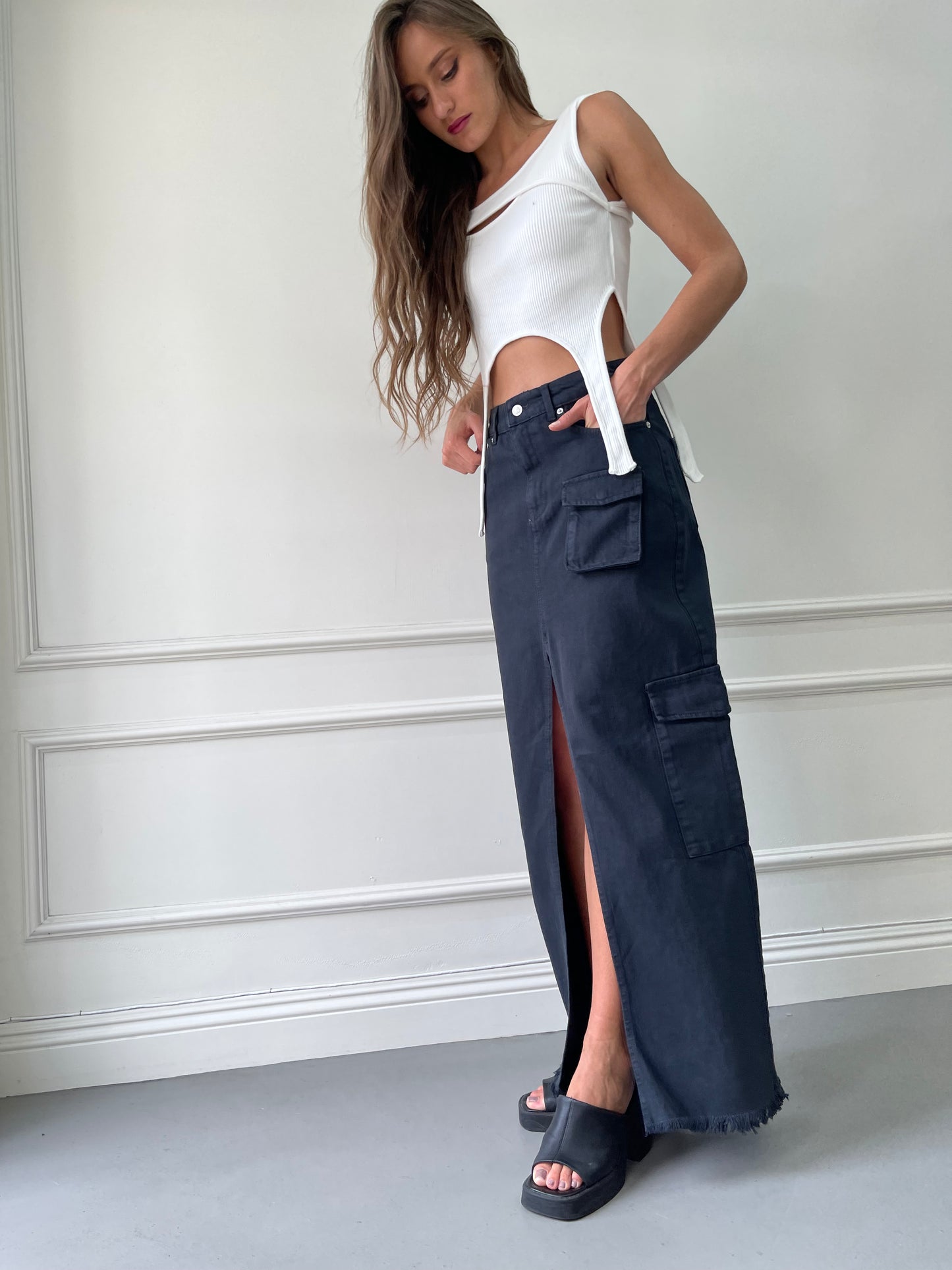 Selena maxi skirt with pockets