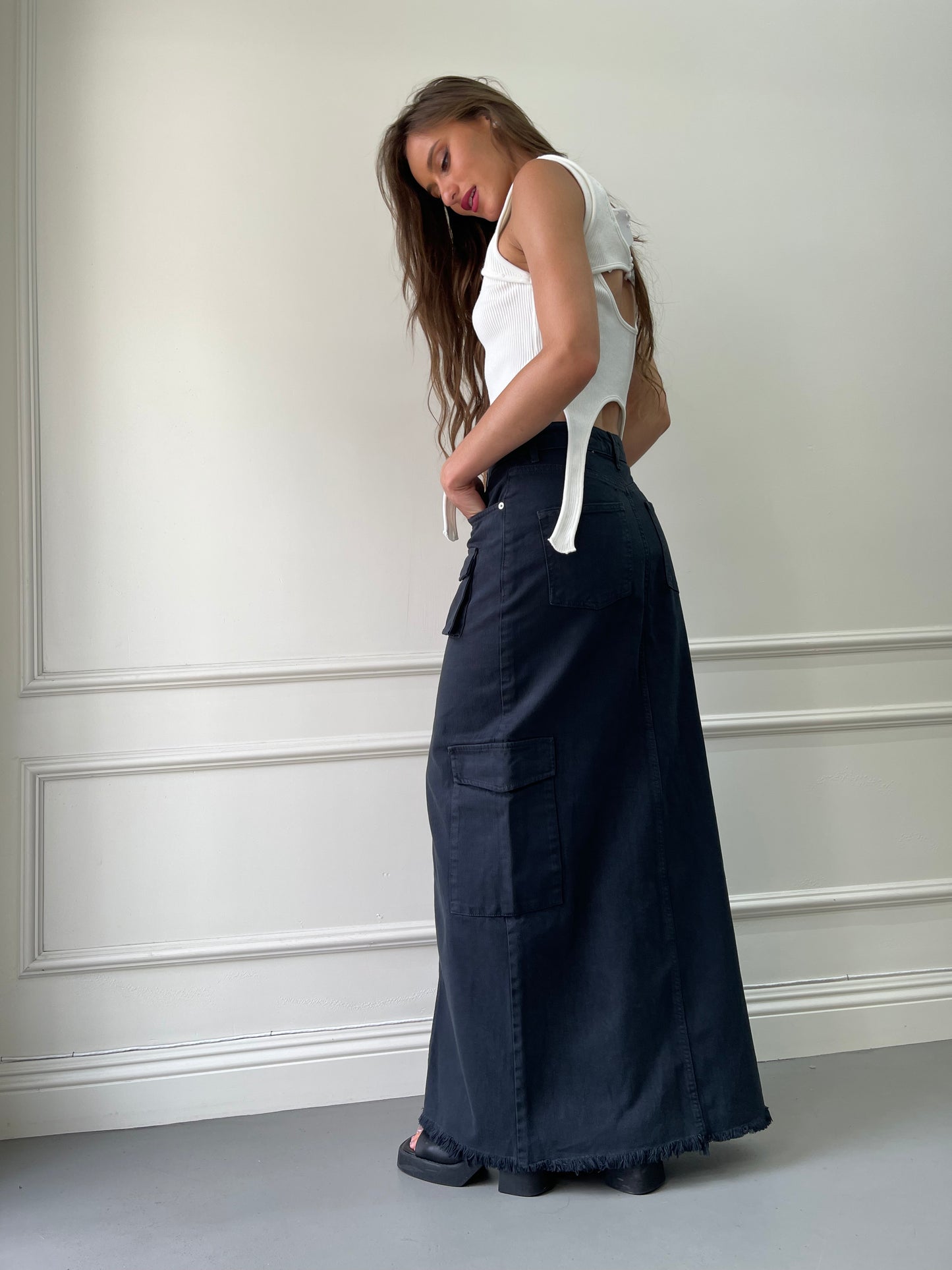 Selena maxi skirt with pockets